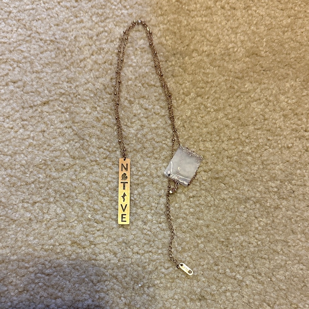 Gold and Silver Necklace by Native